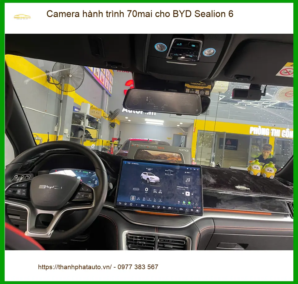 Chị Thảo lắp camera hành trình 70mai cho BYD Sealion 6 tại Quận 9 an toàn ảnh thực tế 3