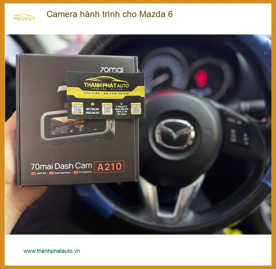 Chị Thảo lắp camera hành trình cho Mazda 6 tại Quận 9 để ghi lại hành trình an toàn ảnh thực tế 4