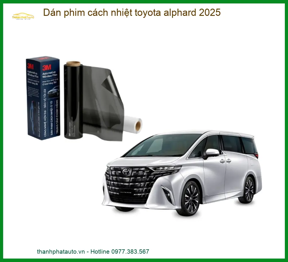 Dán Phim Cách Nhiệt Toyota Alphard 2025 - Trung Tâm Lắp Đặt Uy Tín TPHCM