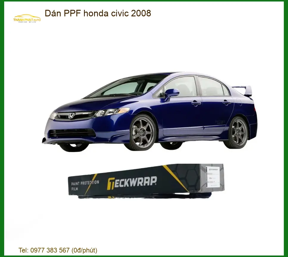 Dán PPF Honda Civic 2008 - Địa Chỉ Lắp Đặt Dán PPF Uy Tín, Chuyên Nghiệp TPHCM
