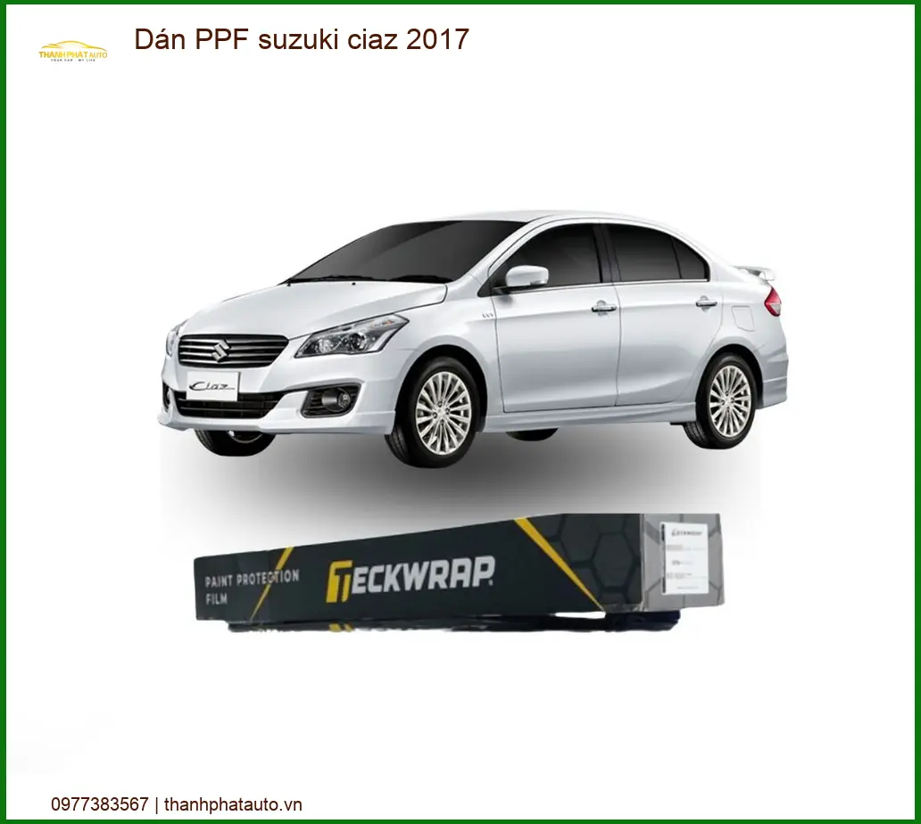 Dán PPF Suzuki Ciaz 2017 - Địa Chỉ Lắp Đặt Chính Hãng TPHCM