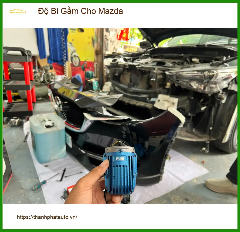 Anh Minh độ bi gầm cho Mazda 3 tại Quận Thủ Đức để tăng sáng khi đi đường tối ảnh thực tế 2