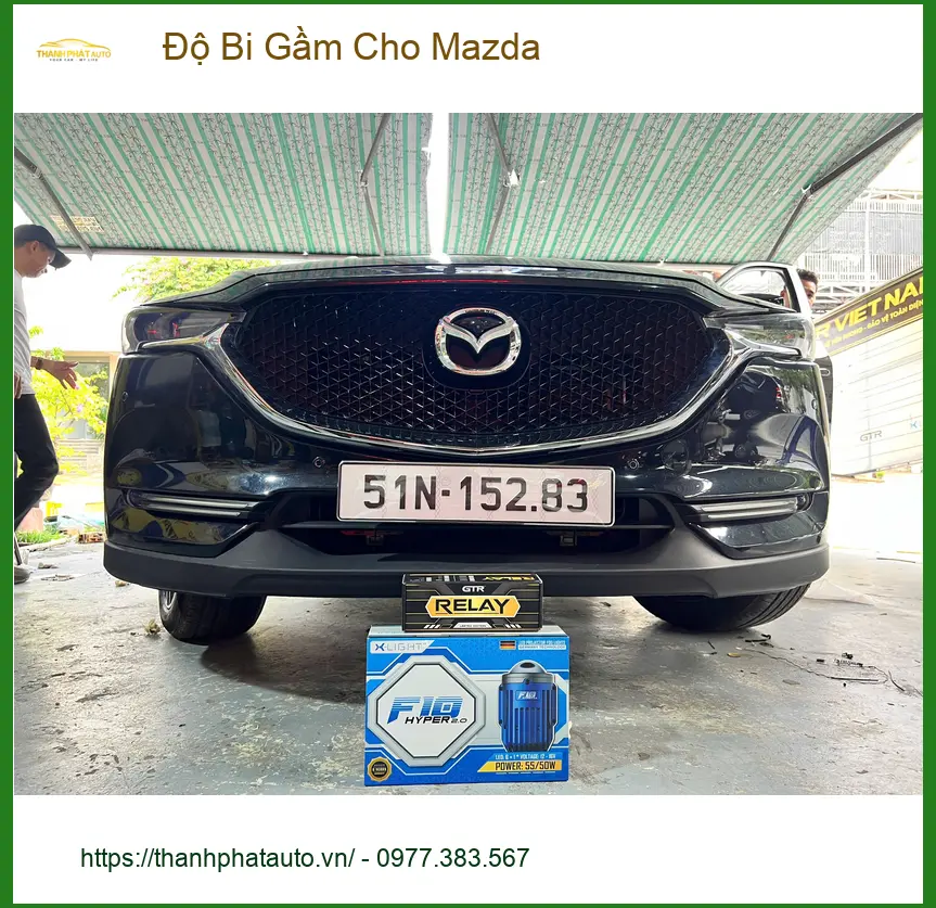 Anh Minh độ bi gầm cho Mazda 3 tại Quận Thủ Đức để tăng sáng khi đi đường tối ảnh thực tế 3