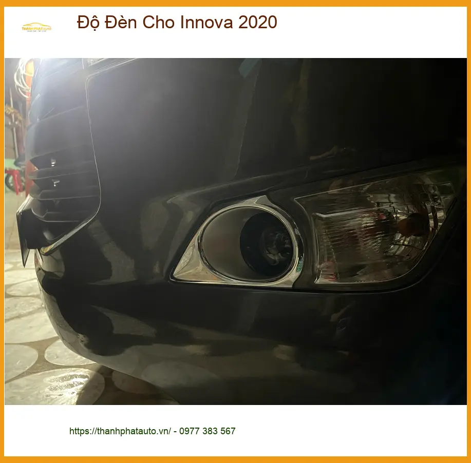Anh Khánh độ đèn cho Innova 2020 tại Quận 9 để cải thiện tầm nhìn lái xe đêm ảnh thực tế 3
