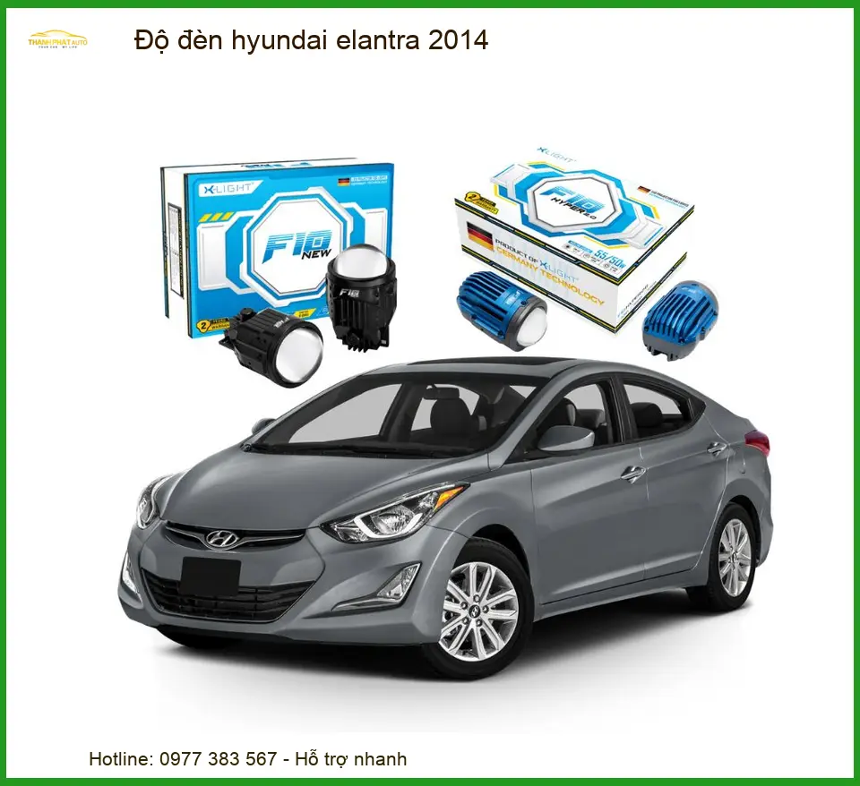 Độ Đèn Pha Bi LED Laser Hyundai Elantra 2014 - Địa Chỉ Nâng Cấp Chính Hãng TPHCM