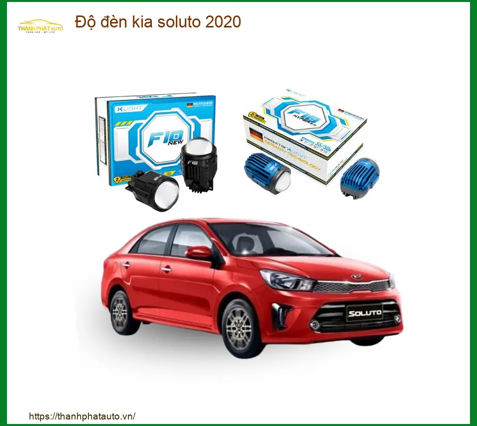 Độ Đèn Kia Soluto 2020 - Trung Tâm Nâng Cấp Đèn Chính Hãng TPHCM