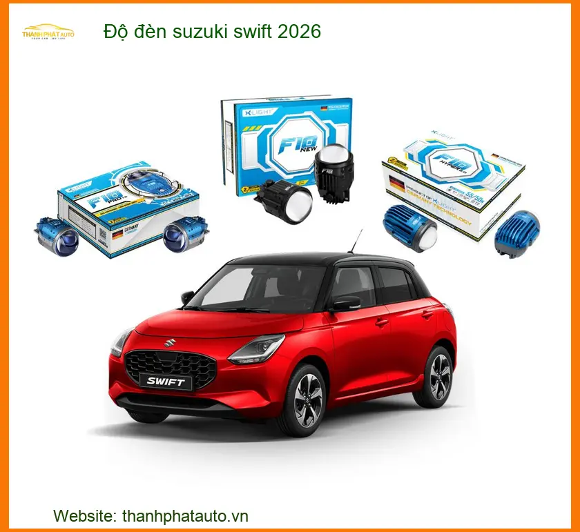 Độ Đèn Bi LED Laser Suzuki Swift 2026 - Trung Tâm Nâng Cấp Uy Tín Giá Tốt TPHCM