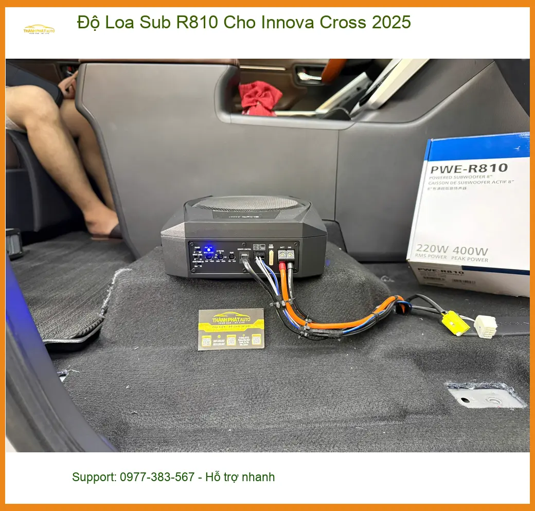 Anh Khải độ Loa Sub R810 cho Innova Cross 2025 Quận 12 để âm thanh thêm uy lực ảnh thực tế 2