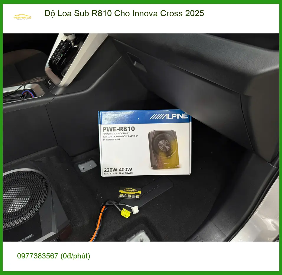 Anh Khải độ Loa Sub R810 cho Innova Cross 2025 Quận 12 để âm thanh thêm uy lực ảnh thực tế 4