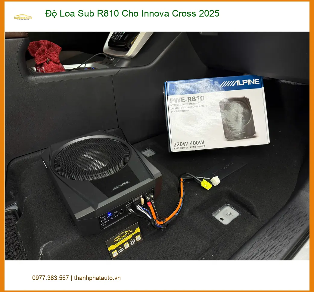 Anh Khải độ Loa Sub R810 cho Innova Cross 2025 Quận 12 để âm thanh thêm uy lực ảnh thực tế 5