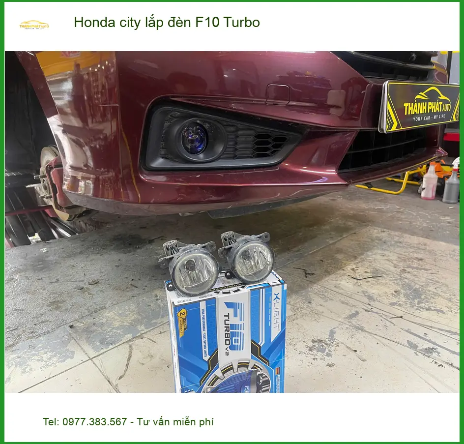 Trung tâm lắp đèn F10 Turbo cho Honda City của Chú Lâm tại Quận 9 vì đèn zin quá yếu ảnh thực tế 2