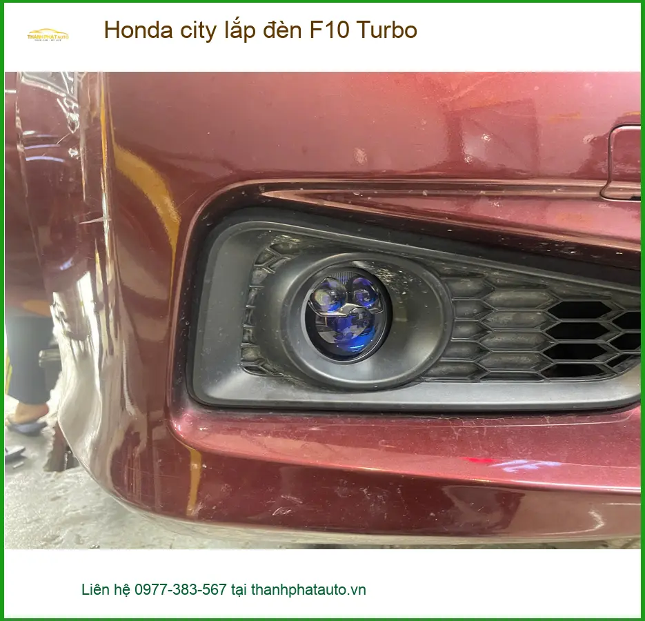 Trung tâm lắp đèn F10 Turbo cho Honda City của Chú Lâm tại Quận 9 vì đèn zin quá yếu ảnh thực tế 3