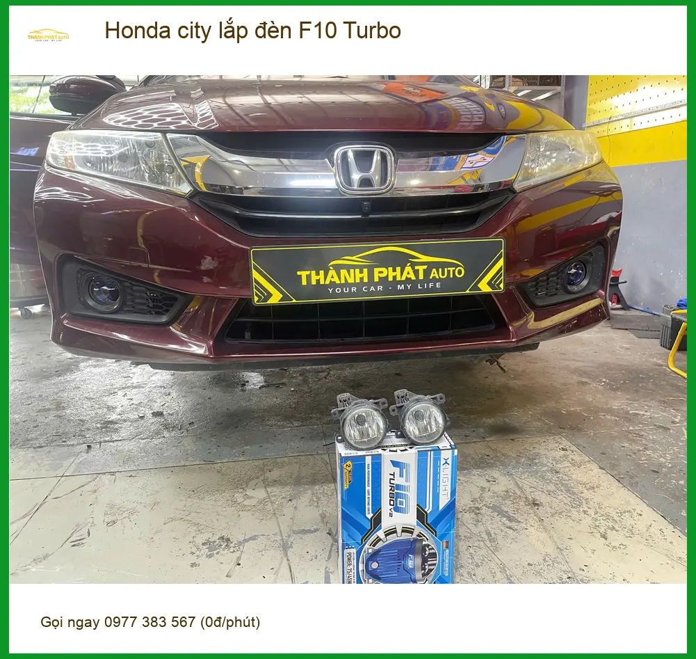 Trung tâm lắp đèn F10 Turbo cho Honda City của Chú Lâm tại Quận 9 vì đèn zin quá yếu ảnh thực tế 4
