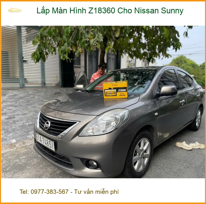 Chú Phước lắp Màn Hình Z18360 cho Nissan Sunny tại Quận 9 ảnh thực tế 3