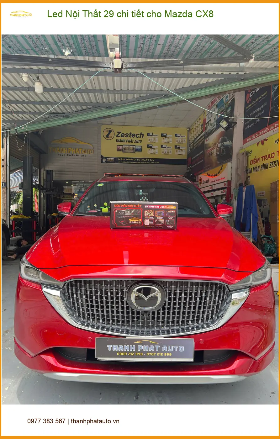 Anh Minh lắp Led Nội Thất 29 chi tiết cho Mazda CX8 tại Thủ Đức ảnh thực tế 2