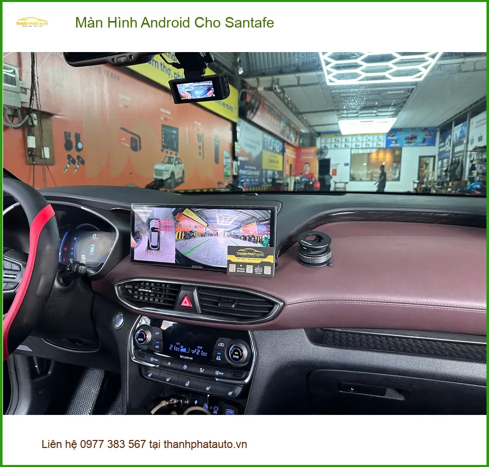 Anh Khang lắp Màn Hình Android cho Santafe ở Quận 12, giải trí thông minh ảnh thực tế 2