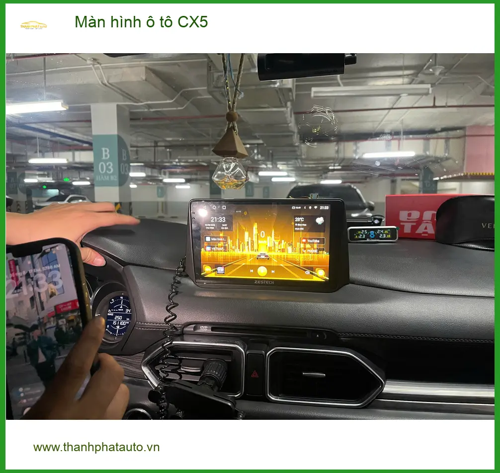 Anh Quốc Lắp Màn hình ô tô CX5 Quận 9 vì màn hình zin giật lag ảnh thực tế 5
