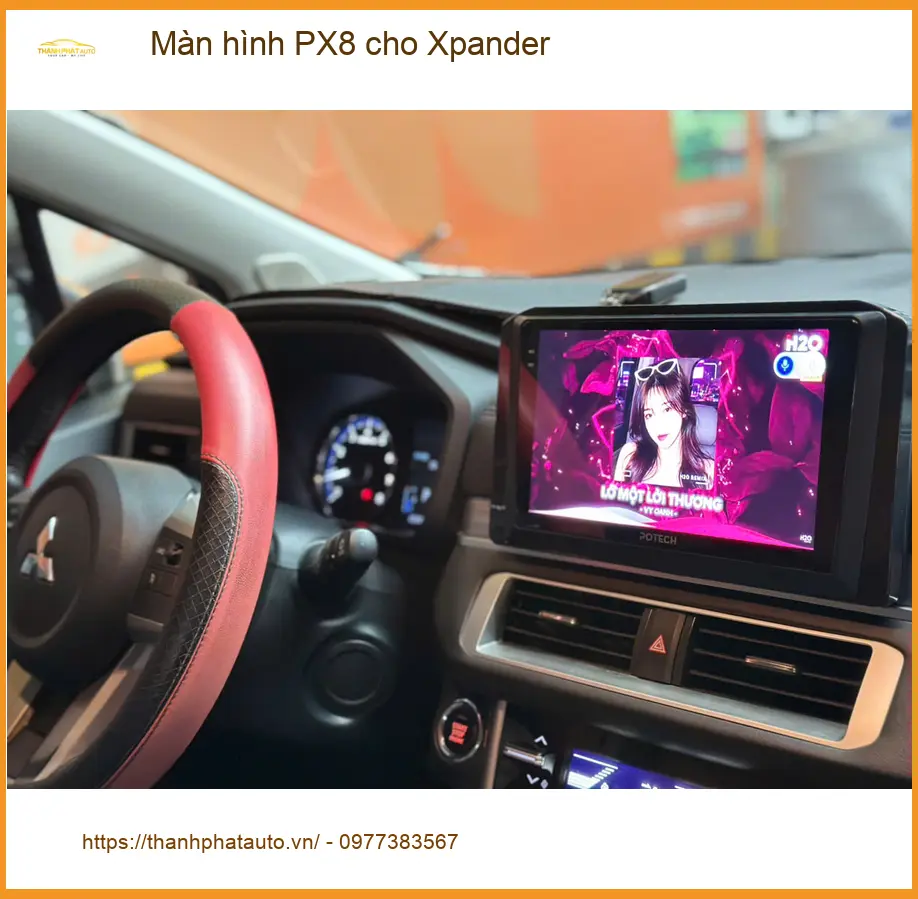 Chị Vân lắp màn hình PX8 cho Xpander tại Quận 12 vì màn zin thiếu tính năng ảnh thực tế 3