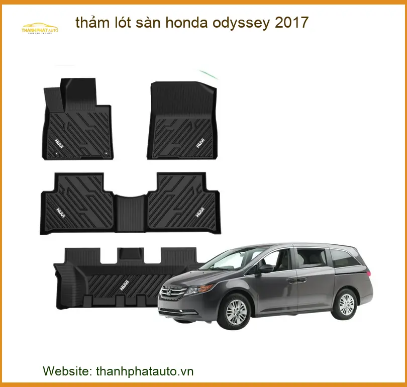 Thảm Lót Sàn Honda Odyssey 2017 - Địa Chỉ Lắp Đặt Uy Tín TPHCM