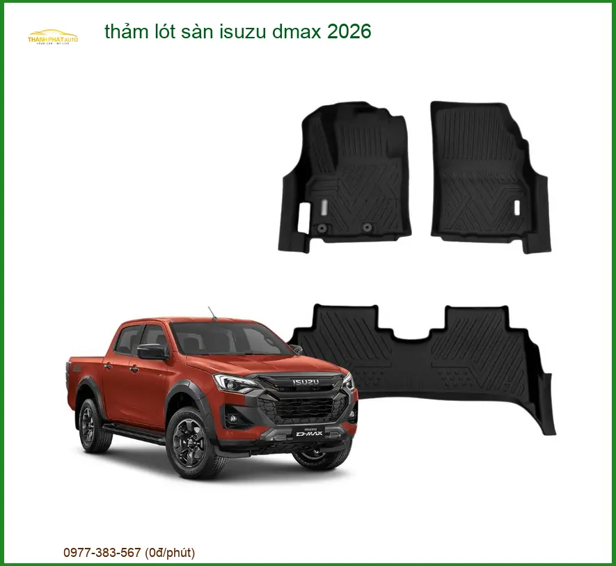 Thảm Lót Sàn Isuzu D-Max 2026 - Trung Tâm Lắp Đặt Chính Hãng TPHCM