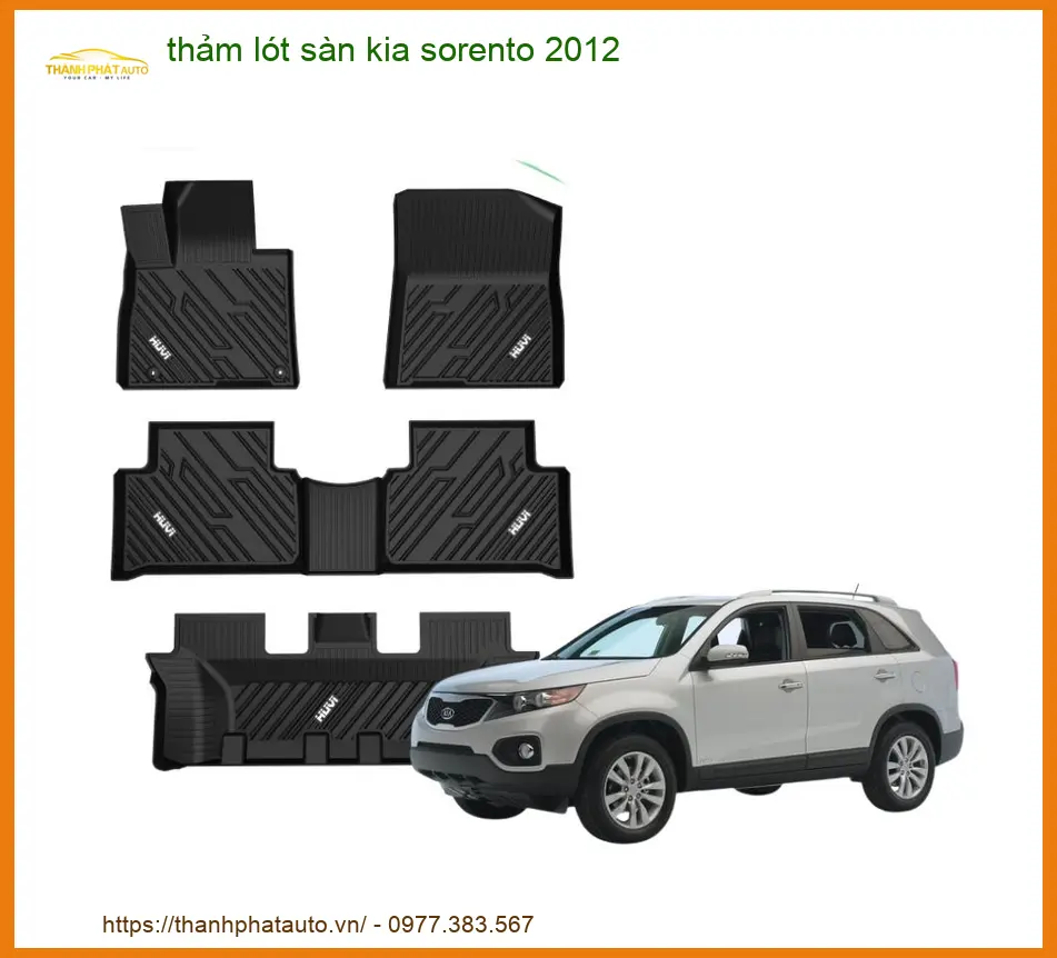 Thảm Lót Sàn Kia Sorento 2012 - Trung Tâm Lắp Đặt Chính Hãng TPHCM