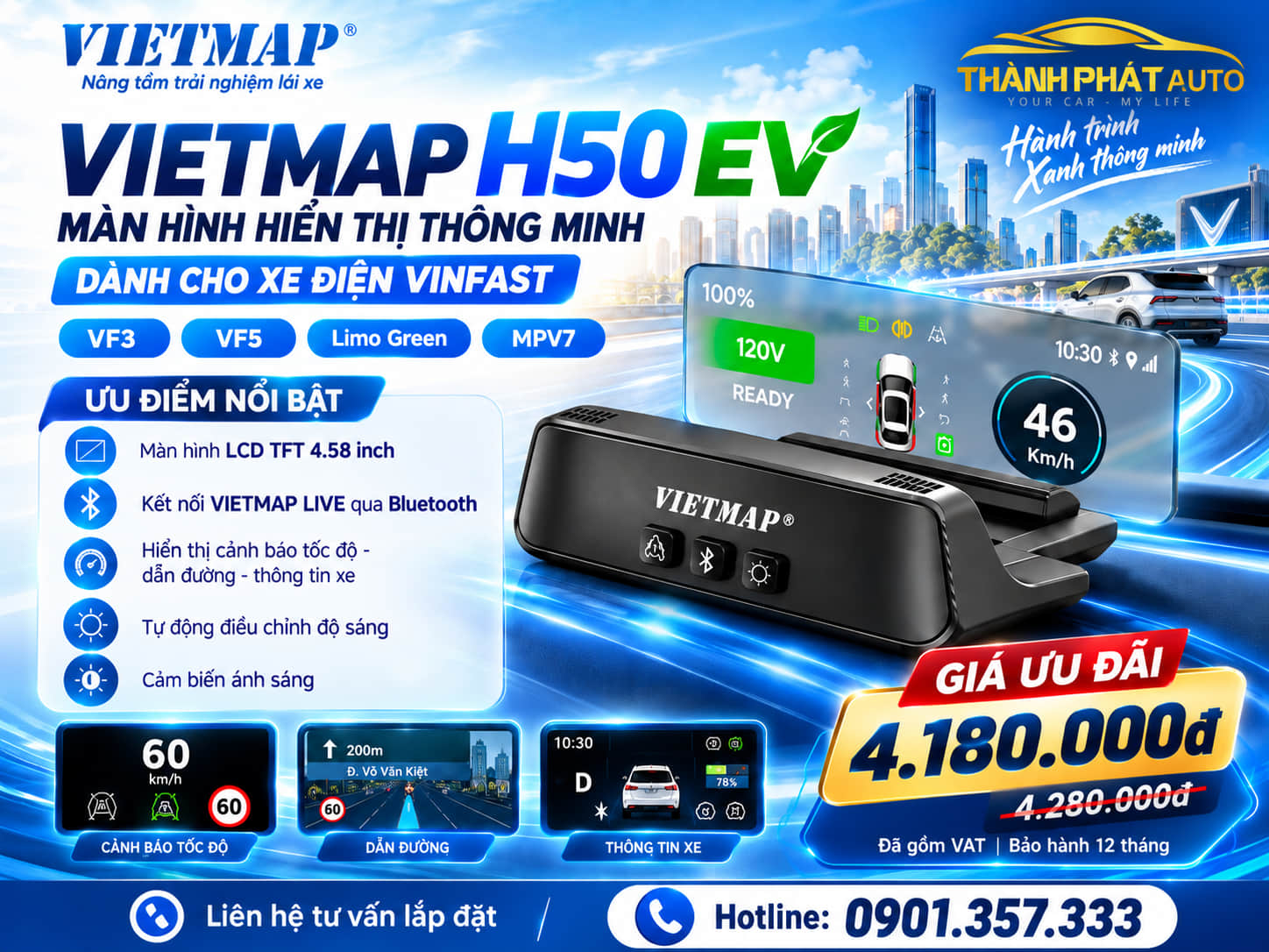 Ưu điểm nổi bật của Vietmap H50EV