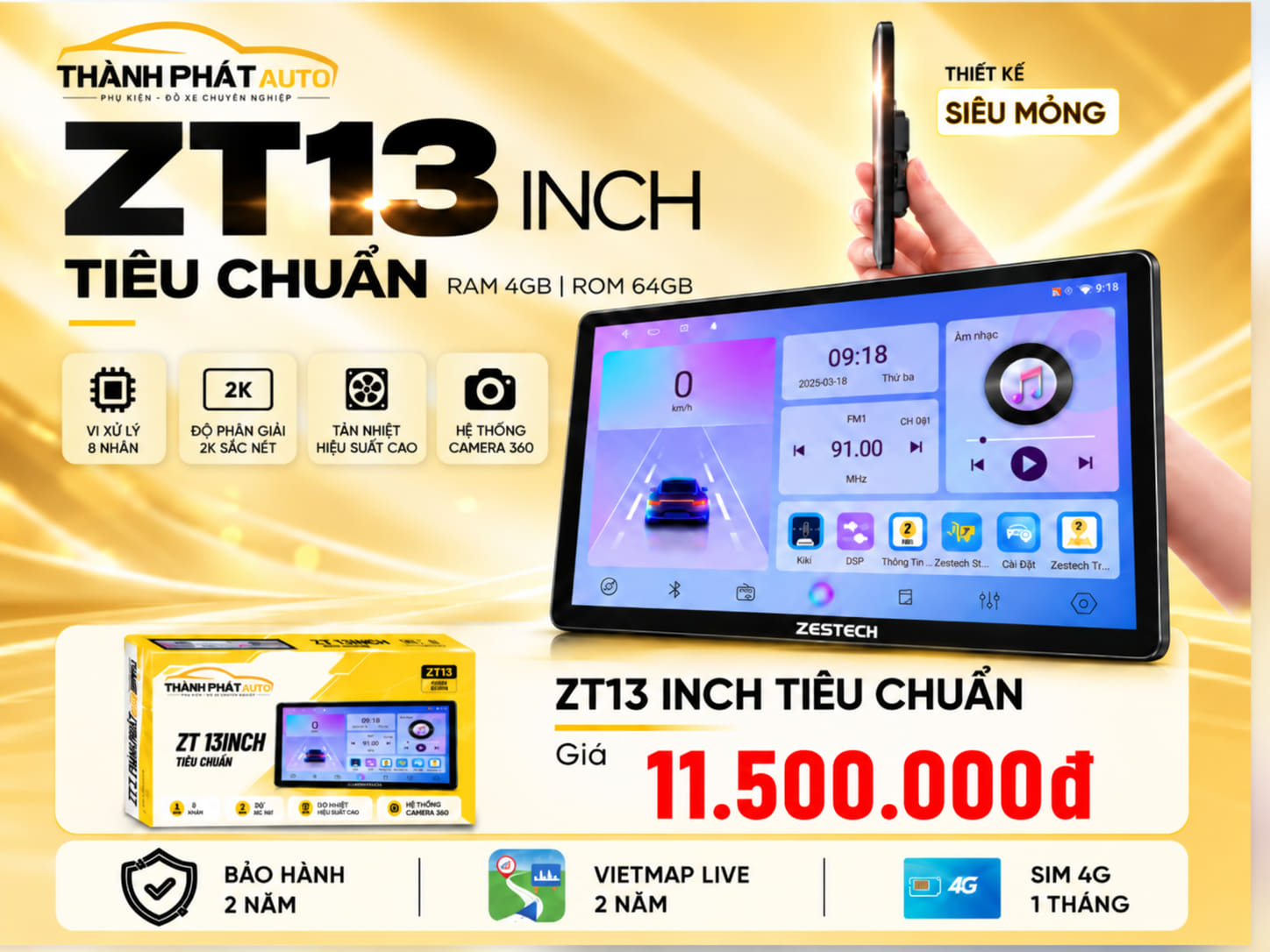 Màn Hình ZT13 Inch Tiêu Chuẩn