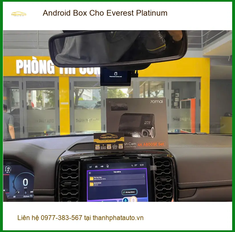 Anh Minh lắp Android Box cho Everest Platinum tại Quận 9 để xem YouTube và bản đồ tiện lợi hơn ảnh thực tế 3