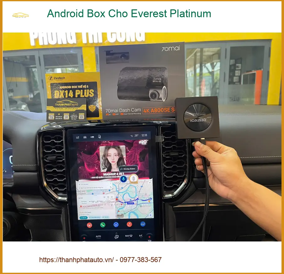 Anh Minh lắp Android Box cho Everest Platinum tại Quận 9 để xem YouTube và bản đồ tiện lợi hơn ảnh thực tế 4