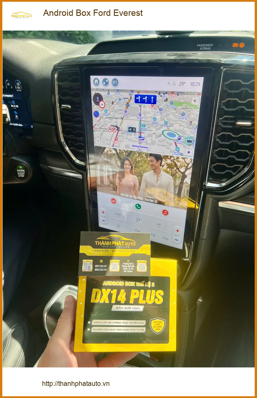 Bác Cường lắp Android Box Ford Everest tại Quận Thủ Đức để giữ màn zin ảnh thực tế 2