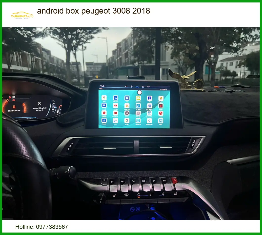 Android Box cho Peugeot 3008 2018 - Địa Chỉ Lắp Đặt Uy Tín TPHCM