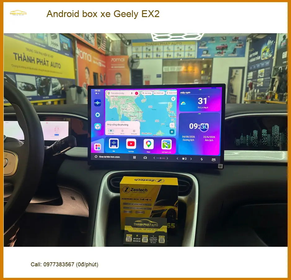 Anh Tấn lắp Android box xe Geely EX2 tại Quận 3 để nâng cấp giải trí tiện lợi