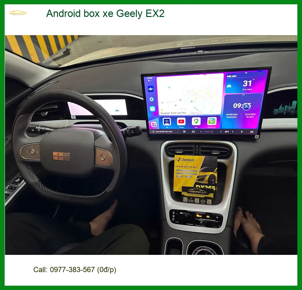 Anh Tấn lắp Android box xe Geely EX2 tại Quận 3 để nâng cấp giải trí tiện lợi ảnh thực tế 4