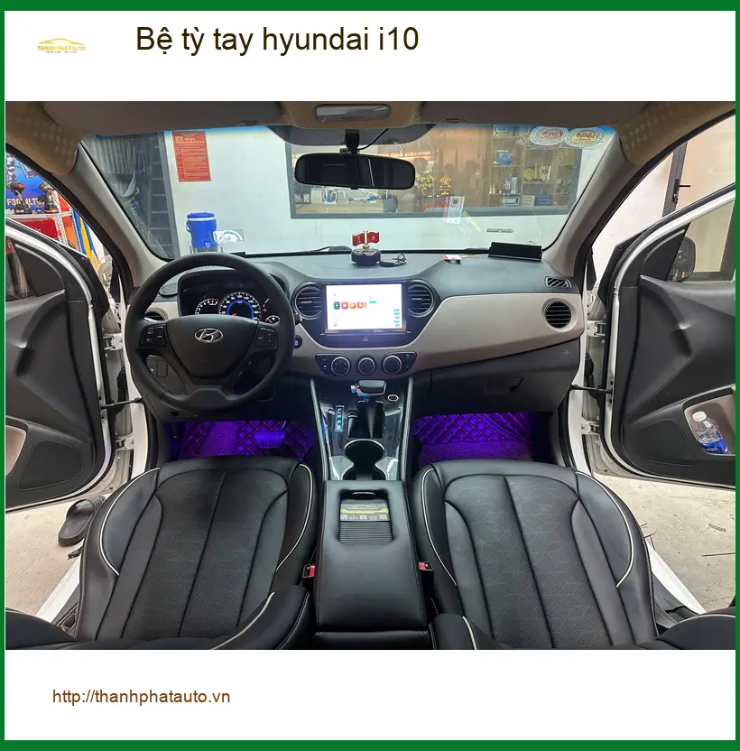 Bác Cường lắp bệ tỳ tay Hyundai i10 tại Quận Bình Tân để lái xe thoải mái hơn ảnh thực tế 2
