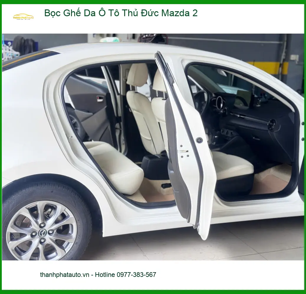 Chị Thanh bọc ghế da Mazda 2 tại Thủ Đức để nâng tầm không gian xe ảnh thực tế 3