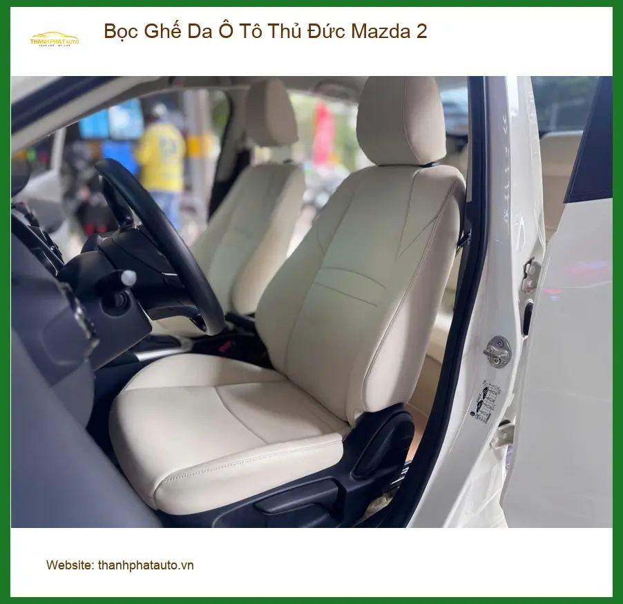 Chị Thanh bọc ghế da Mazda 2 tại Thủ Đức để nâng tầm không gian xe ảnh thực tế 4
