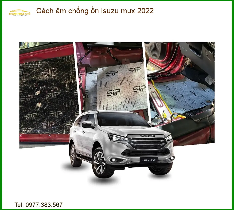 Cách Âm Chống Ồn Isuzu MUX 2022 - Địa Chỉ Lắp Đặt Uy Tín TPHCM