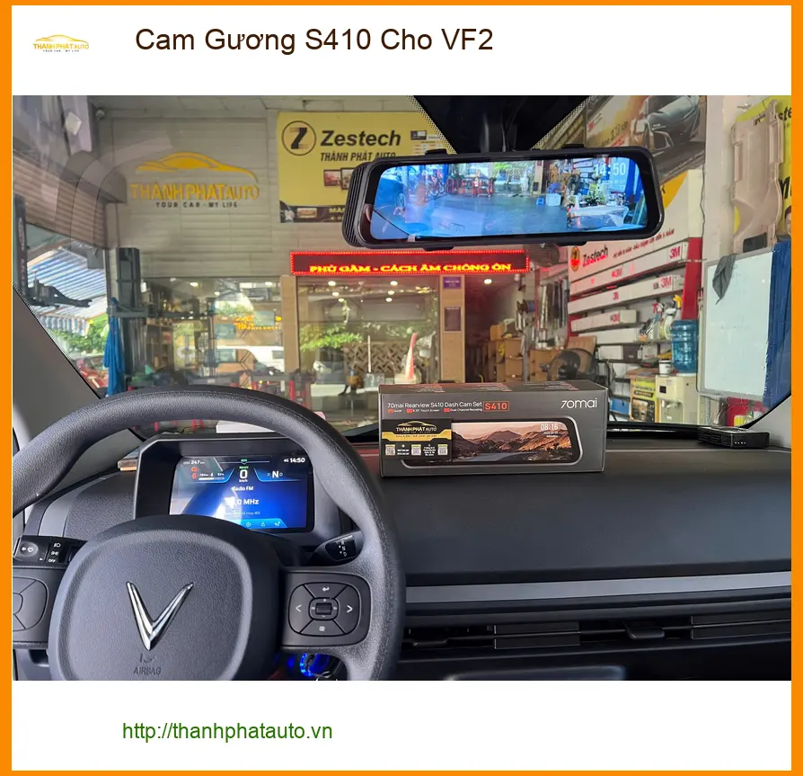 Anh Quang lắp Cam Gương S410 VF2 ở Thủ Đức tránh va quẹt hẻm