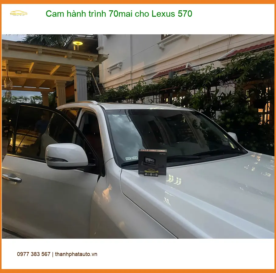 Chú Thái lắp cam hành trình 70mai cho Lexus 570 tại Quận 9 để an tâm khi lái xe