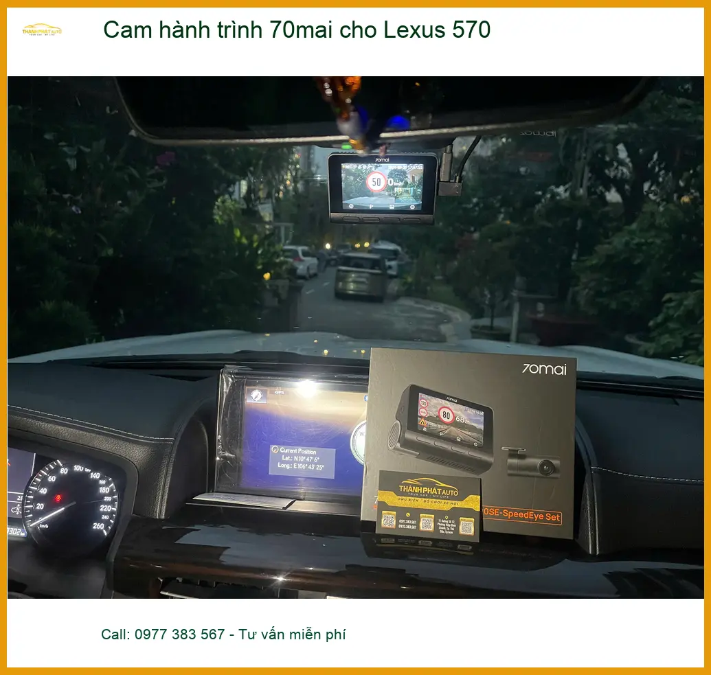 Chú Thái lắp cam hành trình 70mai cho Lexus 570 tại Quận 9 để an tâm khi lái xe ảnh thực tế 3