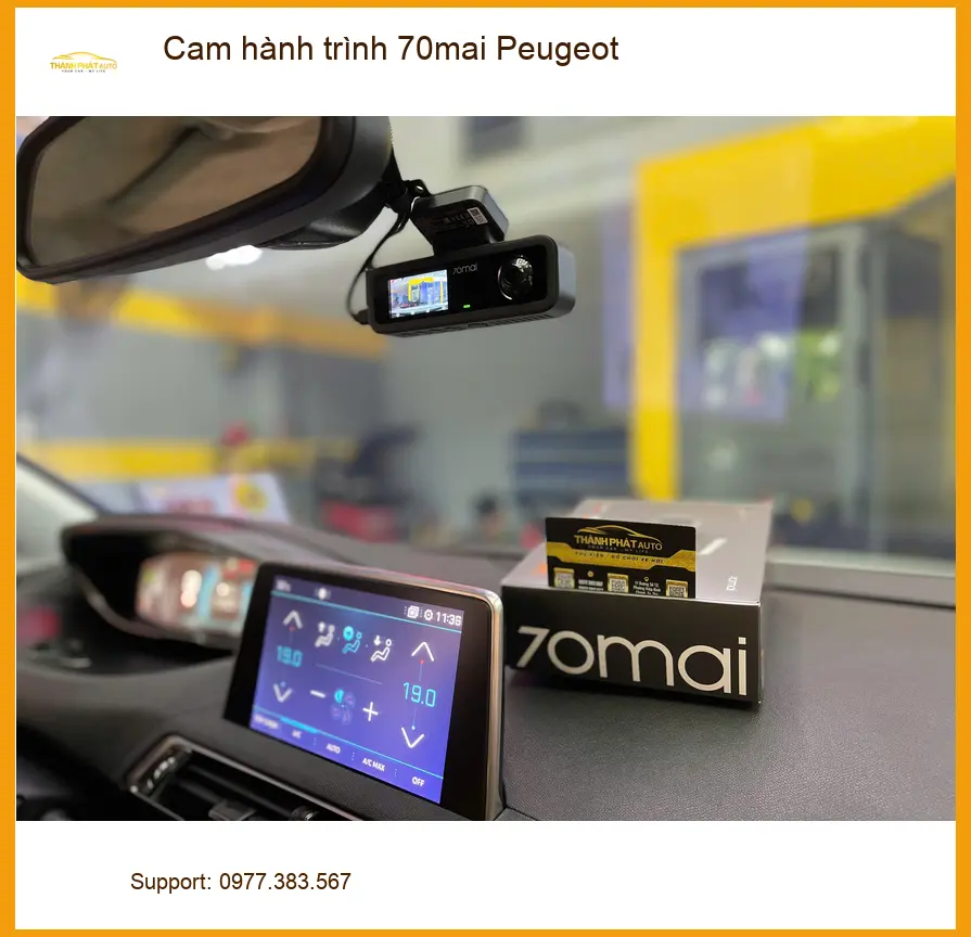 Anh Tuấn Kiệt lắp cam hành trình 70mai cho Peugeot tại Quận Bình Tân ảnh thực tế 4