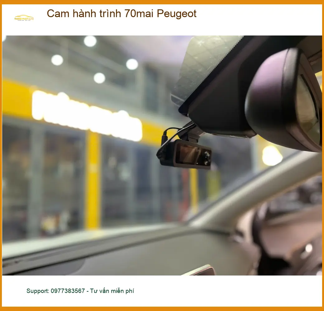 Anh Tuấn Kiệt lắp cam hành trình 70mai cho Peugeot tại Quận Bình Tân ảnh thực tế 5