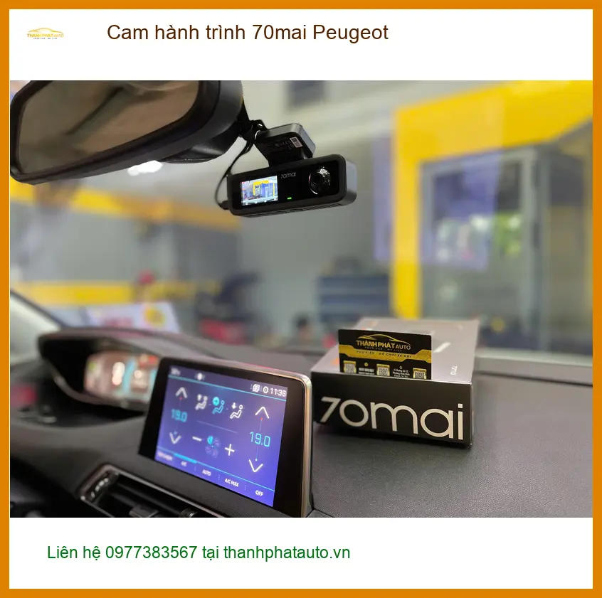 Chú Bình Minh lắp cam hành trình 70mai cho Peugeot 5008 tại Quận 3 để ghi lại hành trình an toàn hơn ảnh thực tế 3