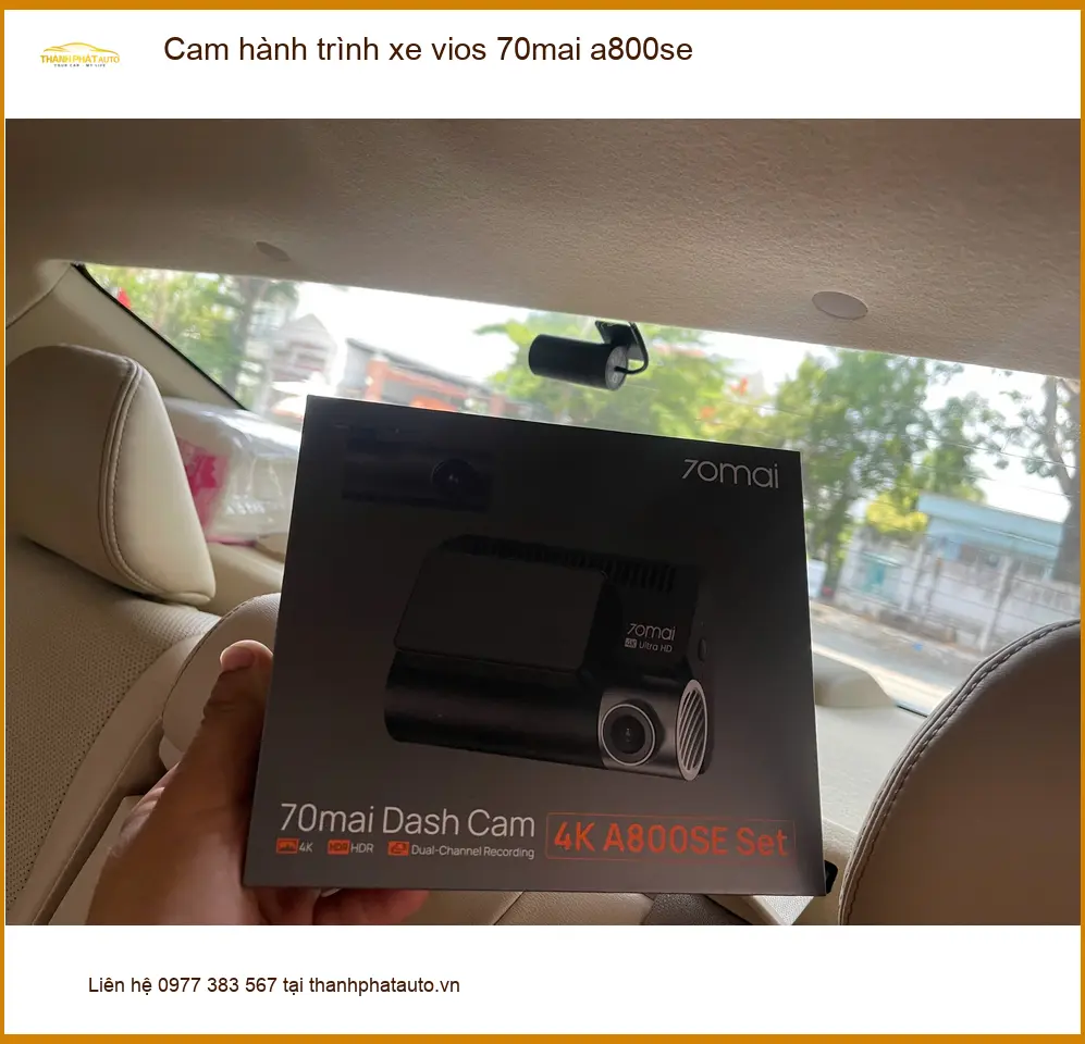 Anh Khải lắp cam hành trình 70mai a800se cho Vios tại Quận 1 đi lại an tâm ảnh thực tế 3