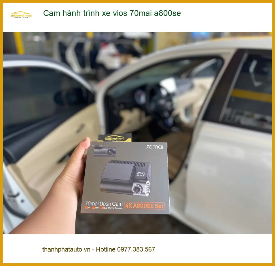 Anh Khải lắp cam hành trình 70mai a800se cho Vios tại Quận 1 đi lại an tâm ảnh thực tế 5