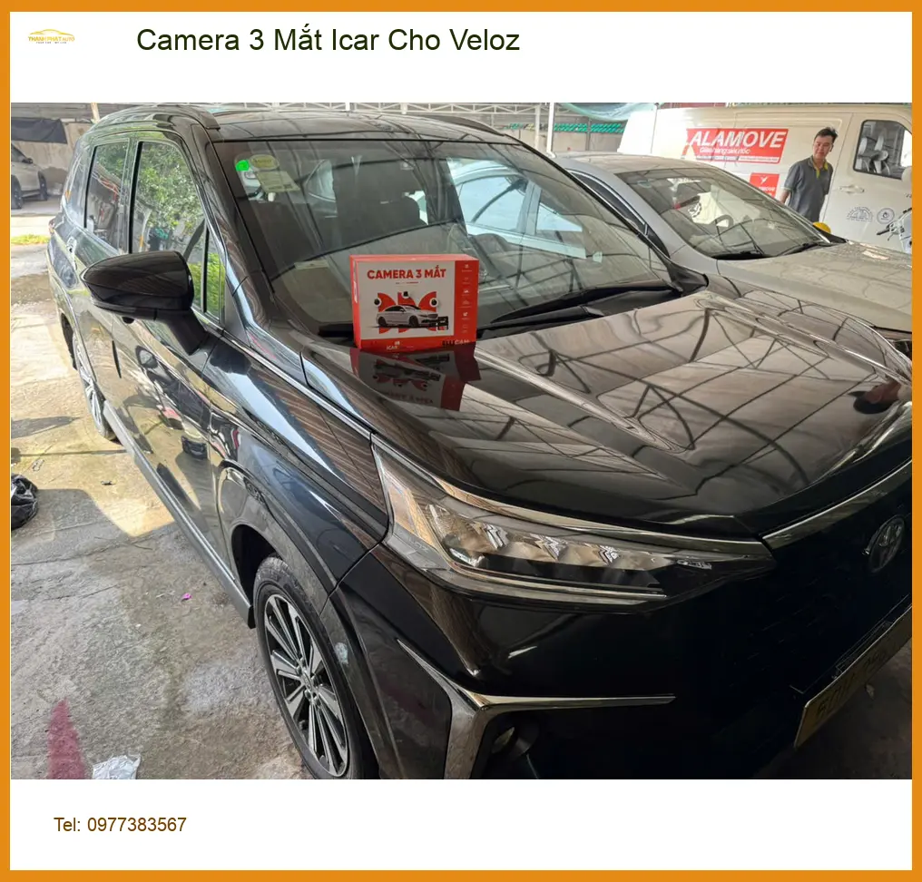 Anh Việt lắp Camera 3 Mắt Icar cho Veloz tại Quận Thủ Đức ảnh thực tế 2