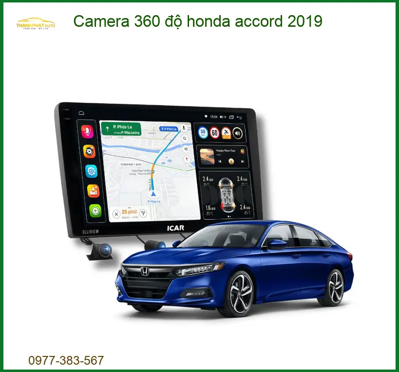 Camera 360 độ Honda Accord 2019 - Địa Chỉ Lắp Đặt Uy Tín TPHCM