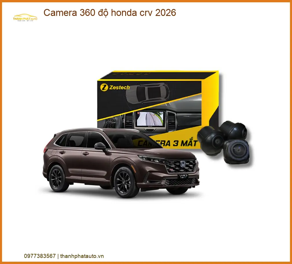 Camera 360 Độ Honda CRV 2026 Cao Cấp - Địa Chỉ Lắp Đặt Uy Tín TPHCM