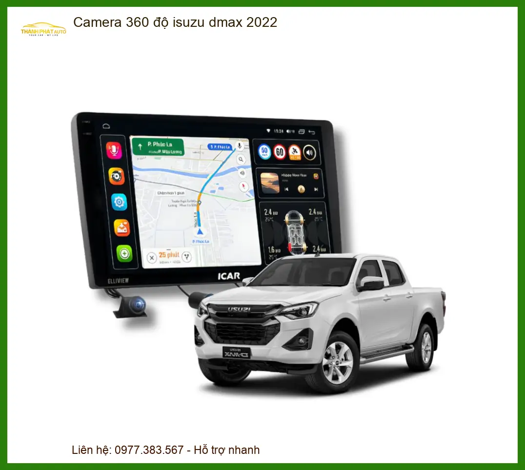 Hệ Thống Camera 360 Độ Isuzu Dmax 2022 - Trung Tâm Lắp Đặt Uy Tín TPHCM
