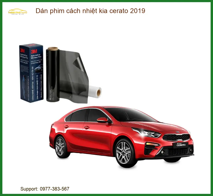 Dán Phim Cách Nhiệt Kia Cerato 2019 - Địa Chỉ Lắp Đặt Uy Tín TPHCM